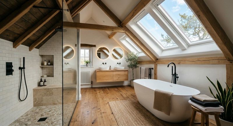 Attic Bathroom Remodeling in Mystic, CT