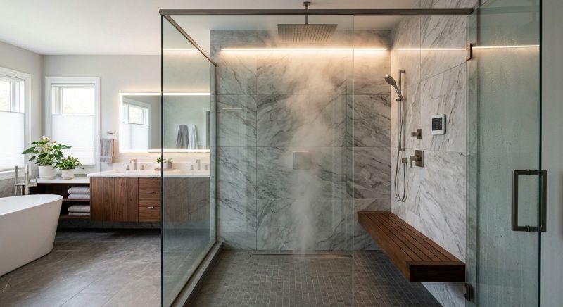 Granite Shower Installation in Mystic, CT